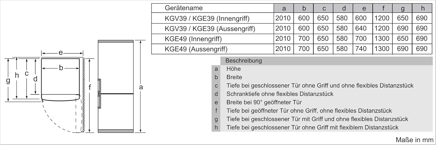 Bosch KGE39ALCA Serie 6 Kühl-Gefrier-Kombination