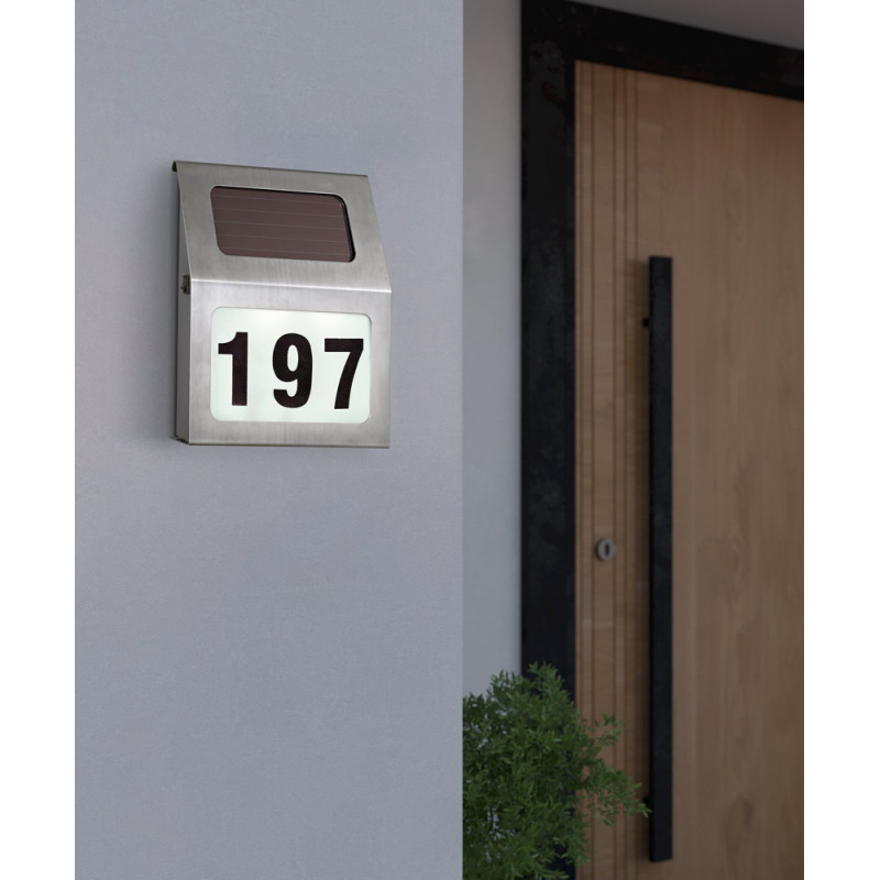 Applique LED solaire avec numéro de maison 2 x 0,07 W EGLO