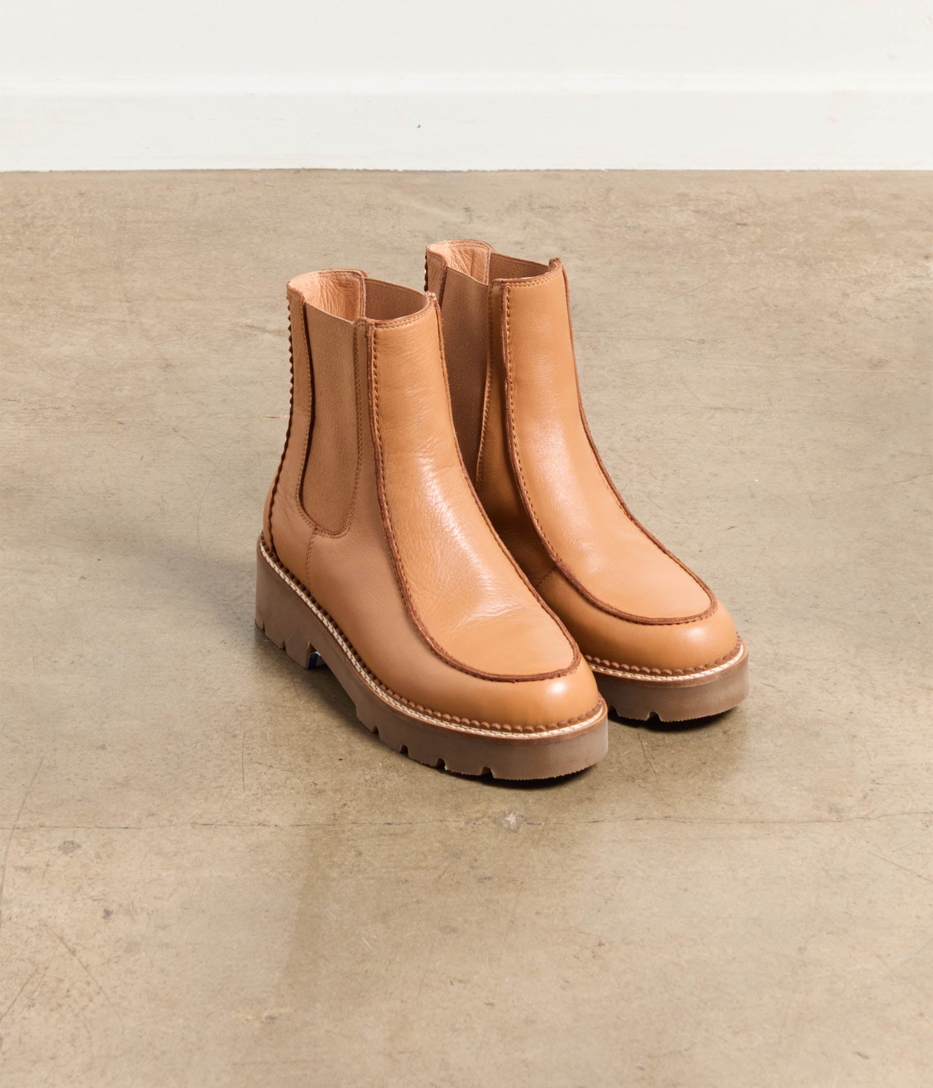 Chelsea boots caramel Rhéa