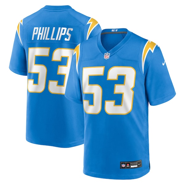 Del'Shawn Phillips Los Angeles Chargers Nike Team Game Jersey -  Powder Blue