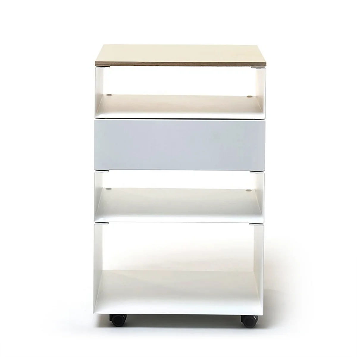 vonbox - Rollcontainer Rolf, weiß (RAL 9016)