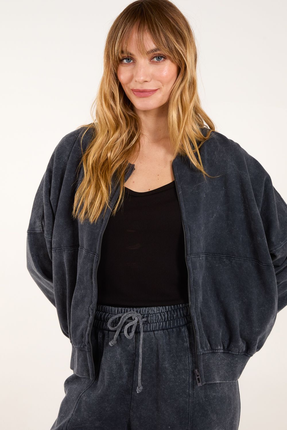 Blue Vanilla Bomber Jacket & Jogger Set