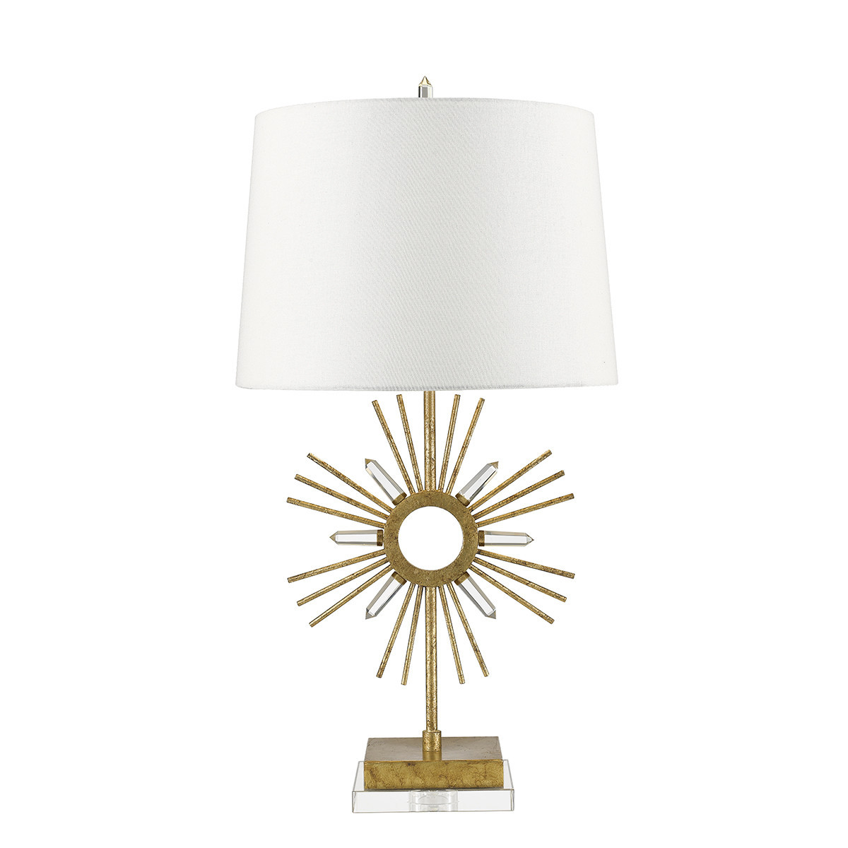 Lampa stołowa glamour złoto-kremowa Sun King 1xE27x60WGilded Nola