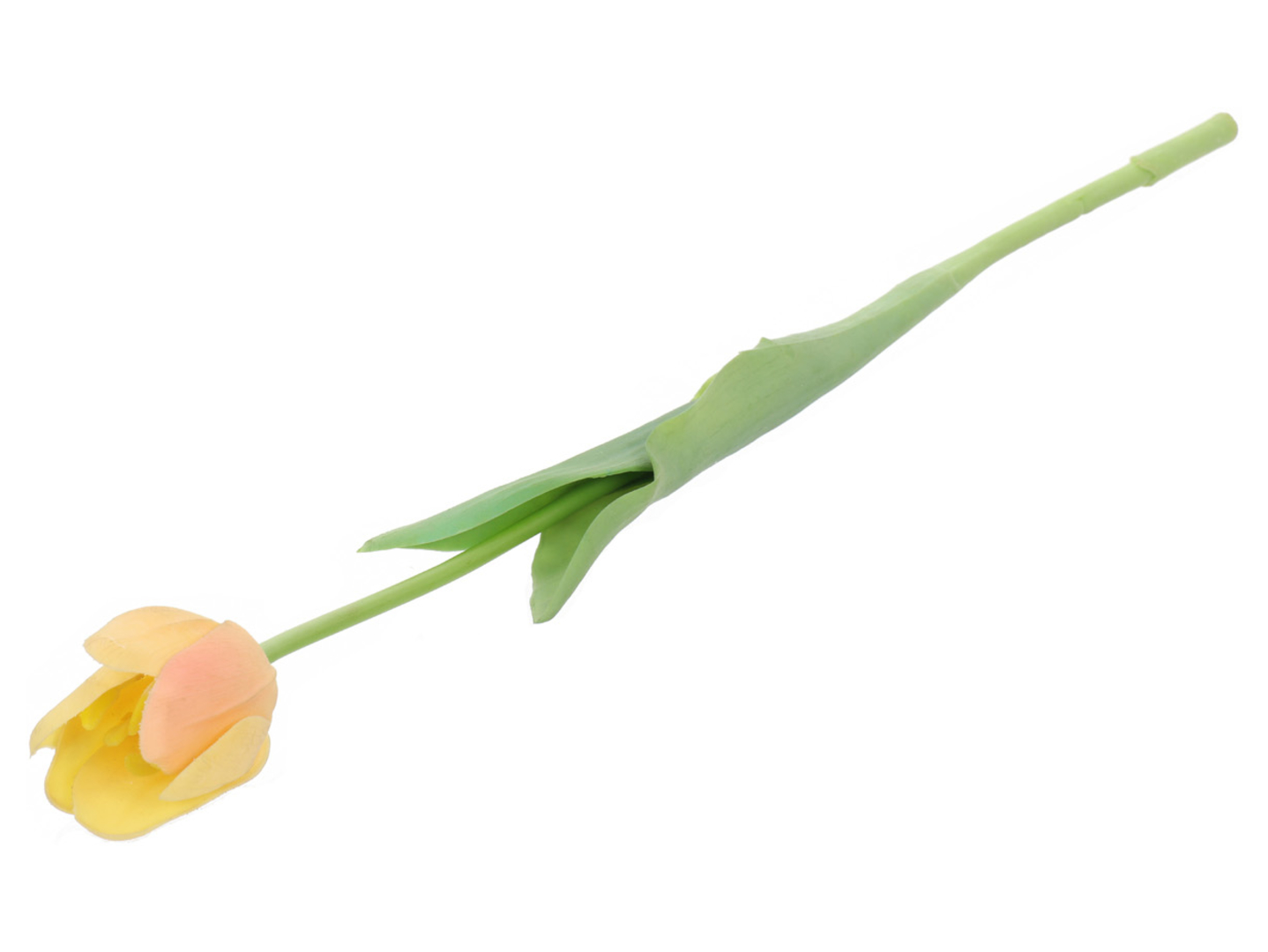 Tulipan pojedynczy 44 cm gumowany żółty