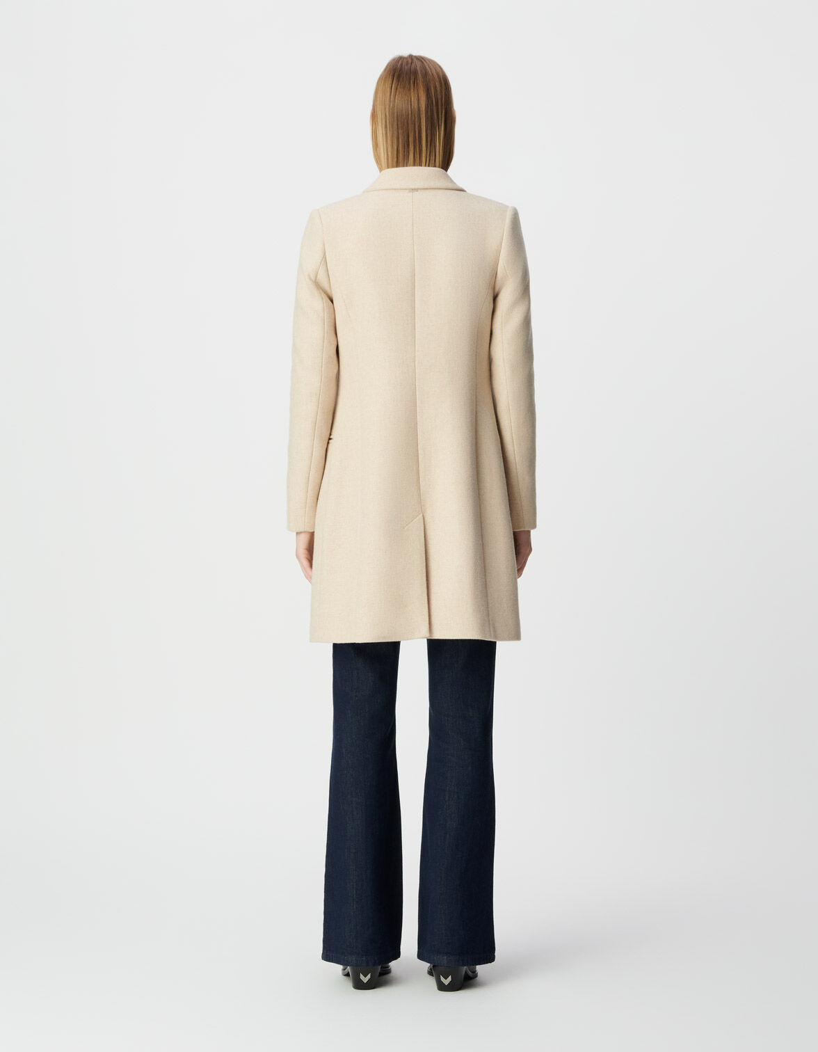 Manteau beige parementure capuche amovible Femme