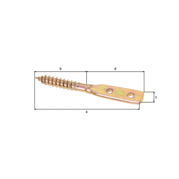 Flechtzaunhalter, galvanisch verzinkt, LxBxH: 77x11,5x7 mm