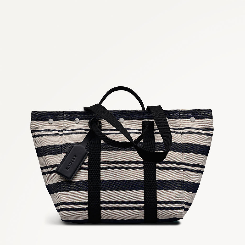Hadleigh Place - Stripe - Large Open Top Tote