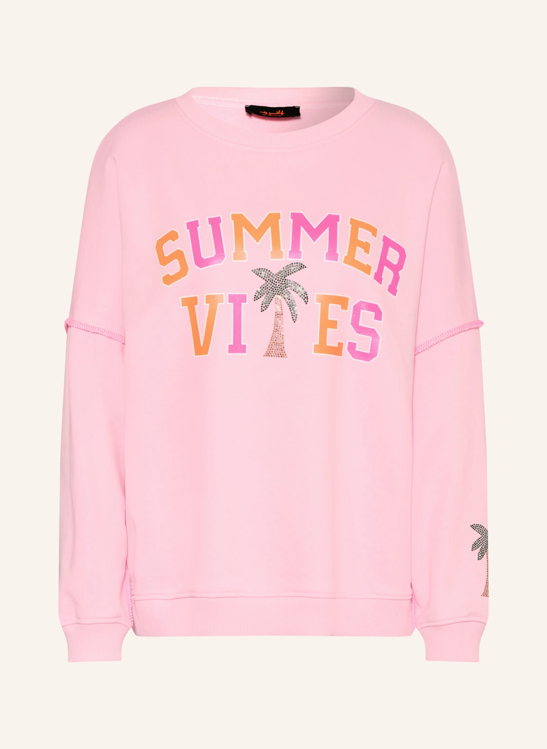 miss goodlife Oversized-Sweatshirt mit Schmucksteinen