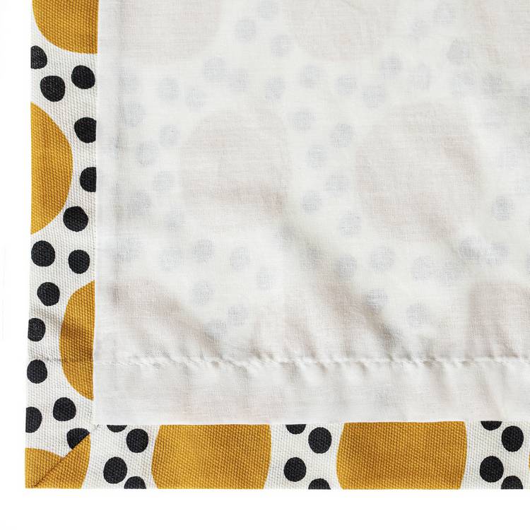 Habitat Geometric Eyelet Curtains - Yellow - 117x137cm