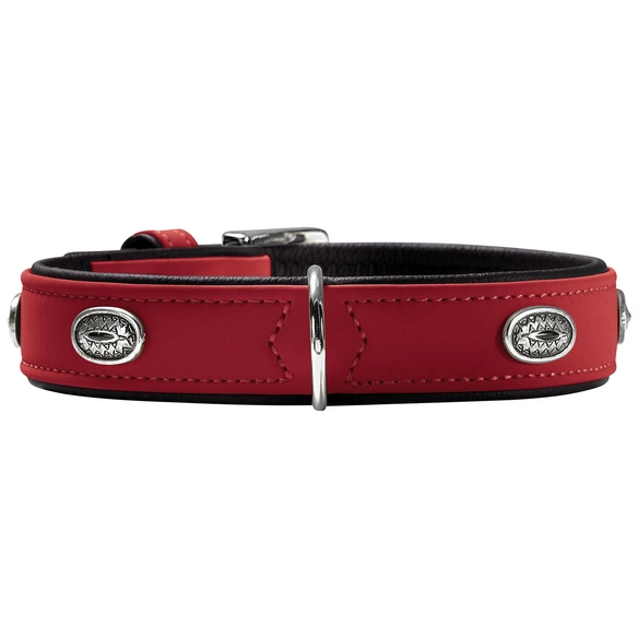 Halsband, Gr. L, rot/schwarz