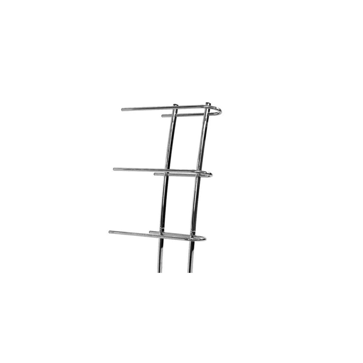 - Porte serviette sur pied en métal chromé 3 bras H105cm