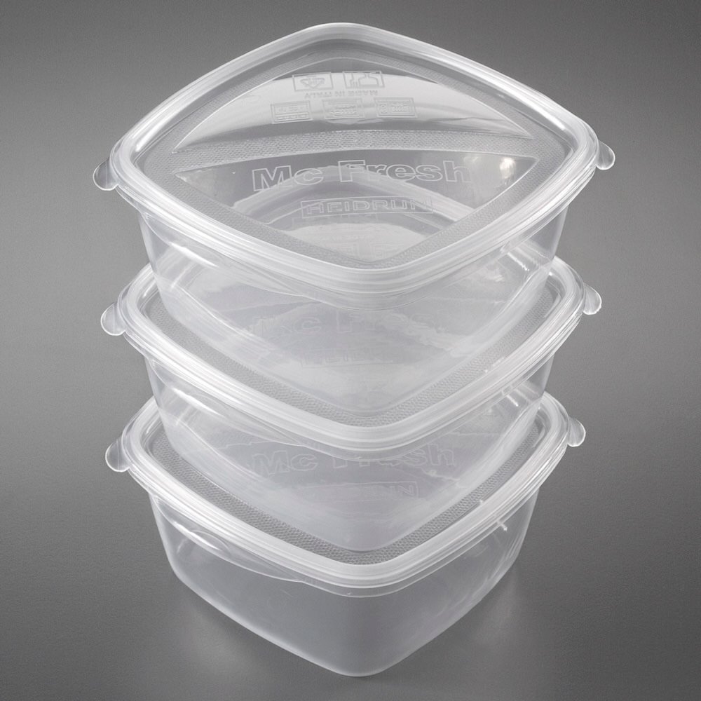 Conjunto de 3 caixas plásticas 1,2l