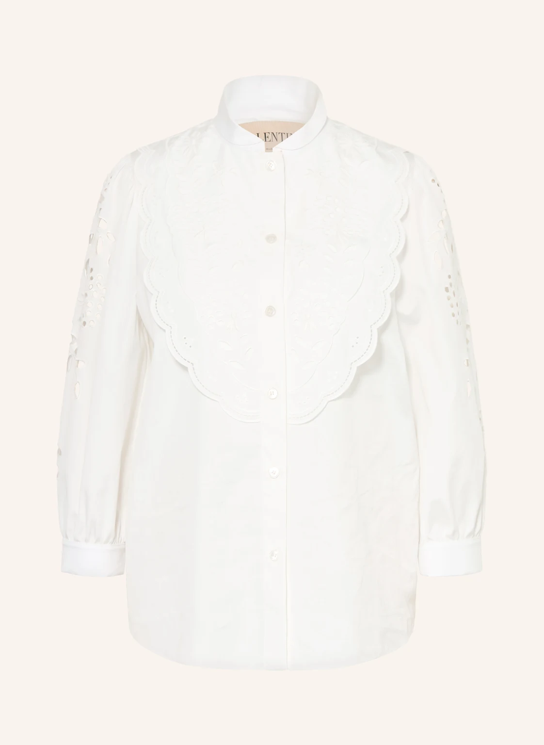 VALENTINO Bluse mit Lochspitze und 3/4-Arm