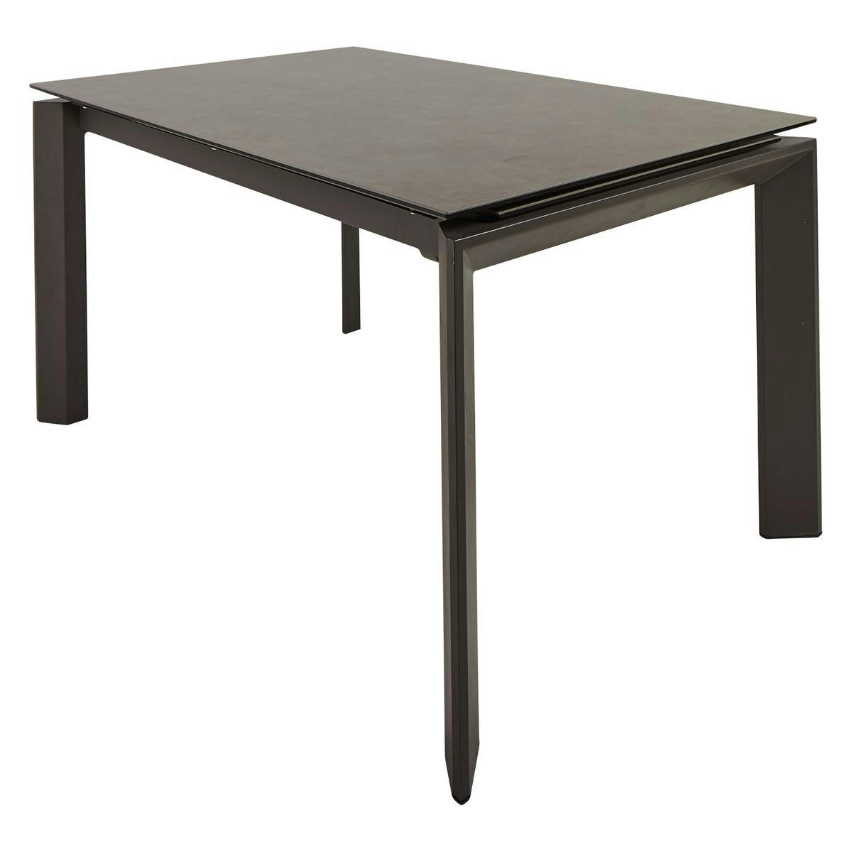 STONE - Table céramique extensible 160 x 90 cm avec allonge intégrée