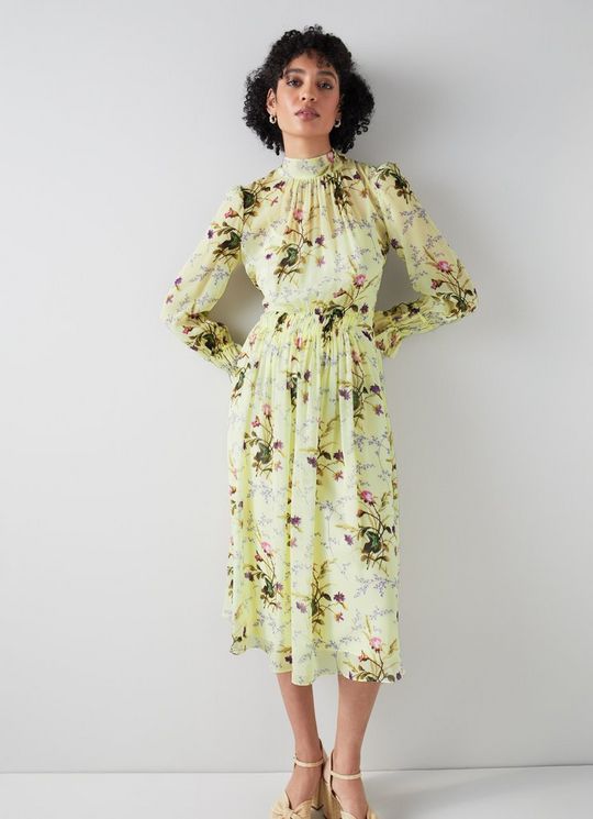 Eloise Meadow Scene Silk Dress