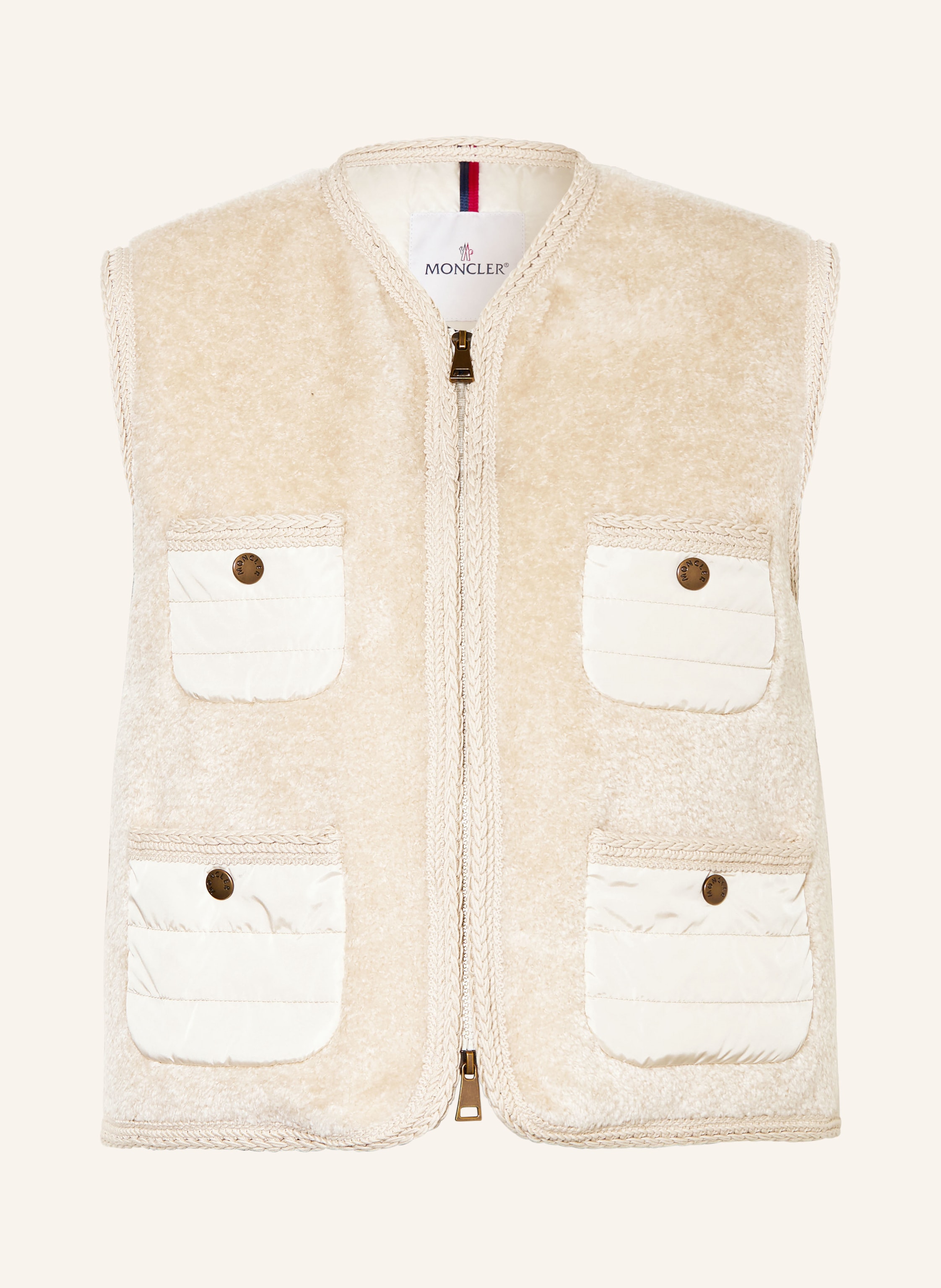 MONCLER Daunenweste aus Kunstfell