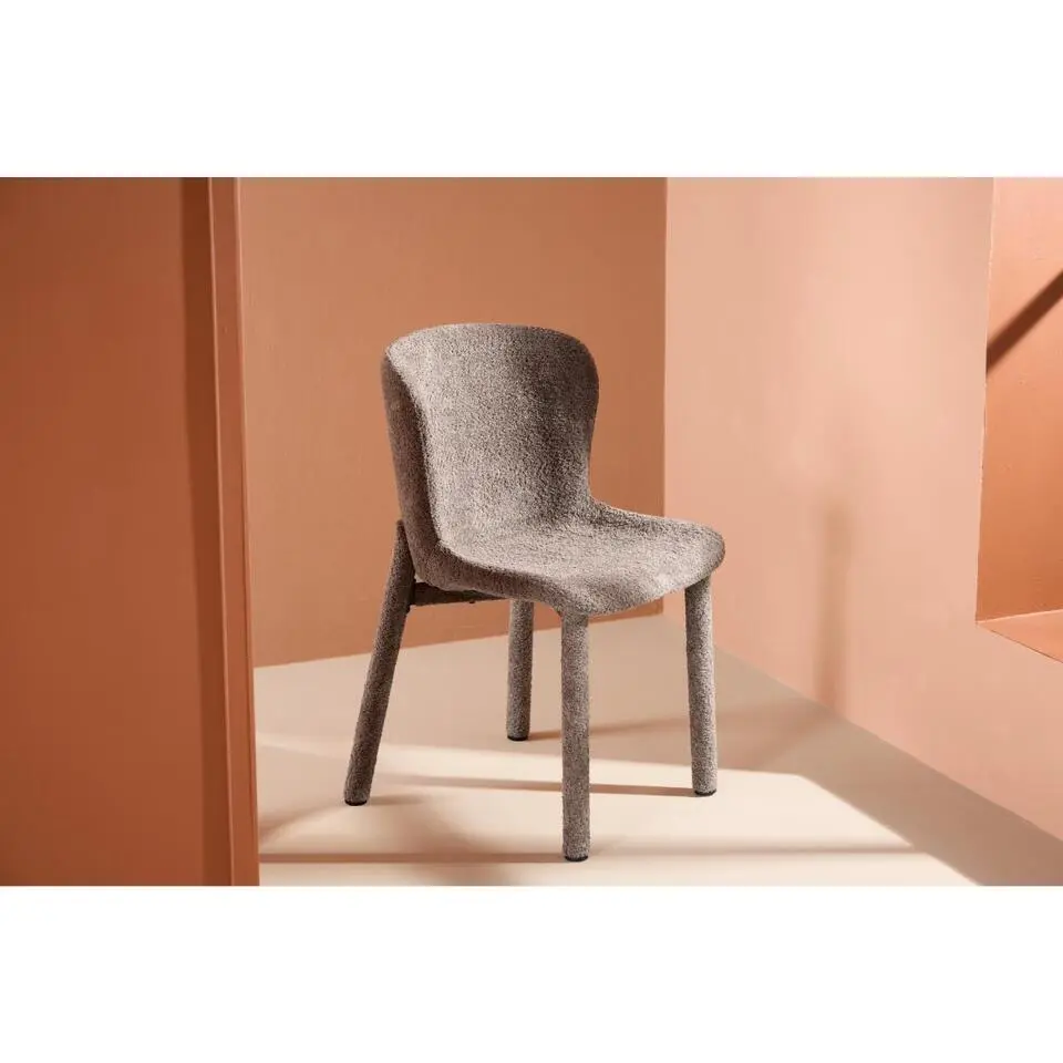 Svea - Germano eetkamerstoel - volledig boucle - bruin