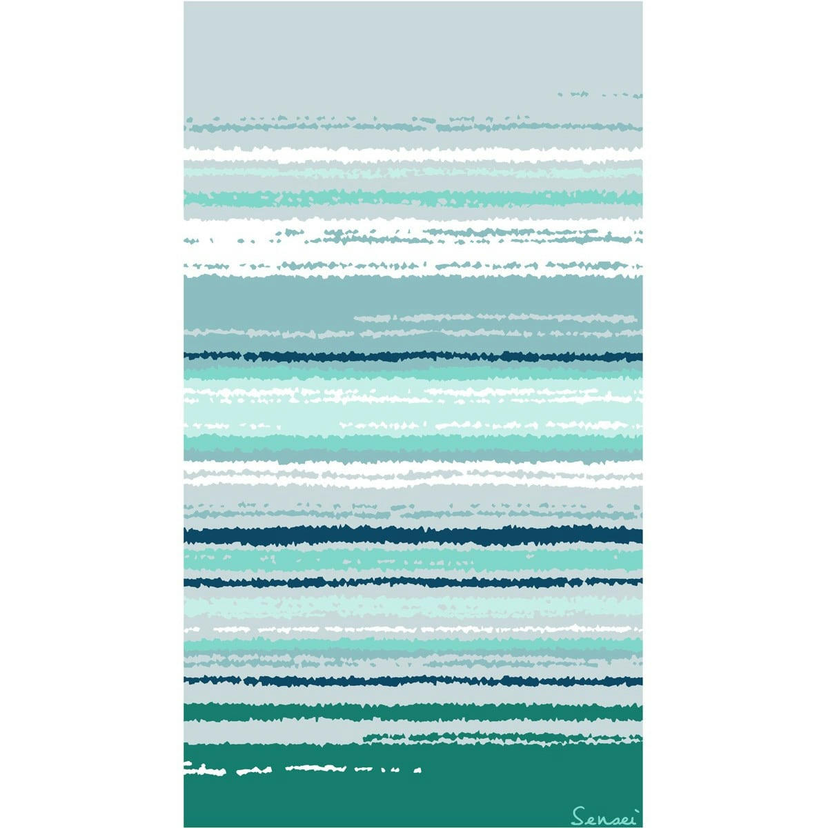 BLUE LAGOON - Serviette de plage velours 100x180 cm