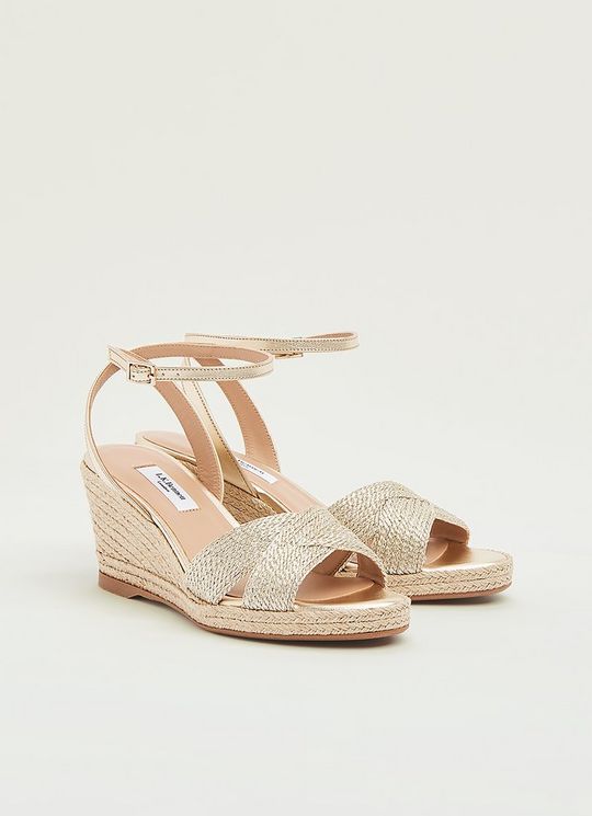 Santana Gold Rope Wedges