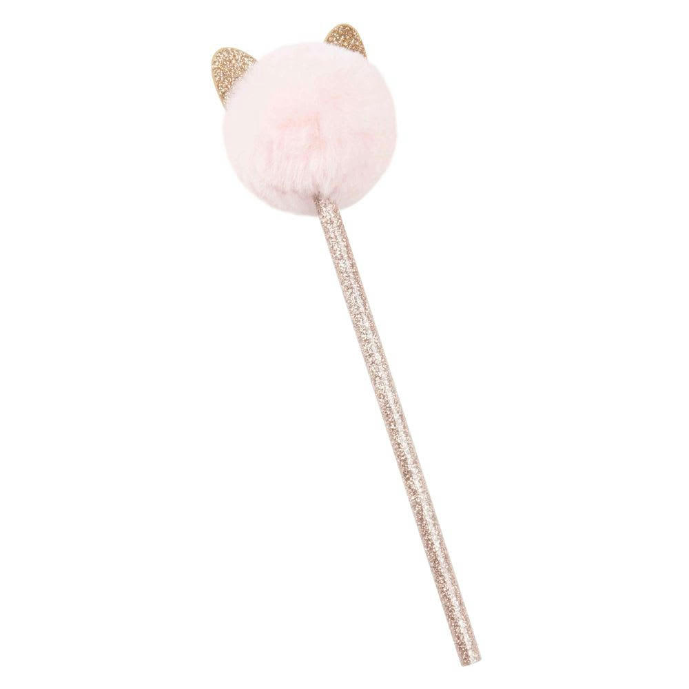 - Crayon à papier à pompon chat rose