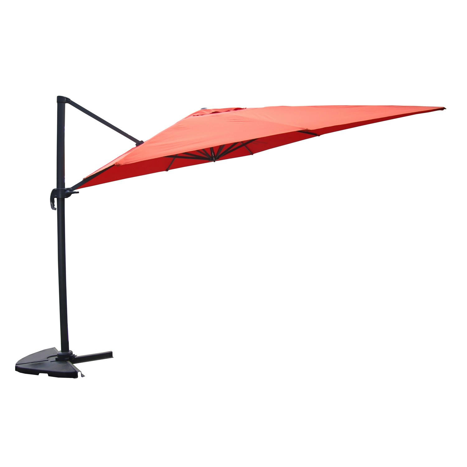 CESARE - Parasol déporté et rotatif 3 x 4 m terracotta
