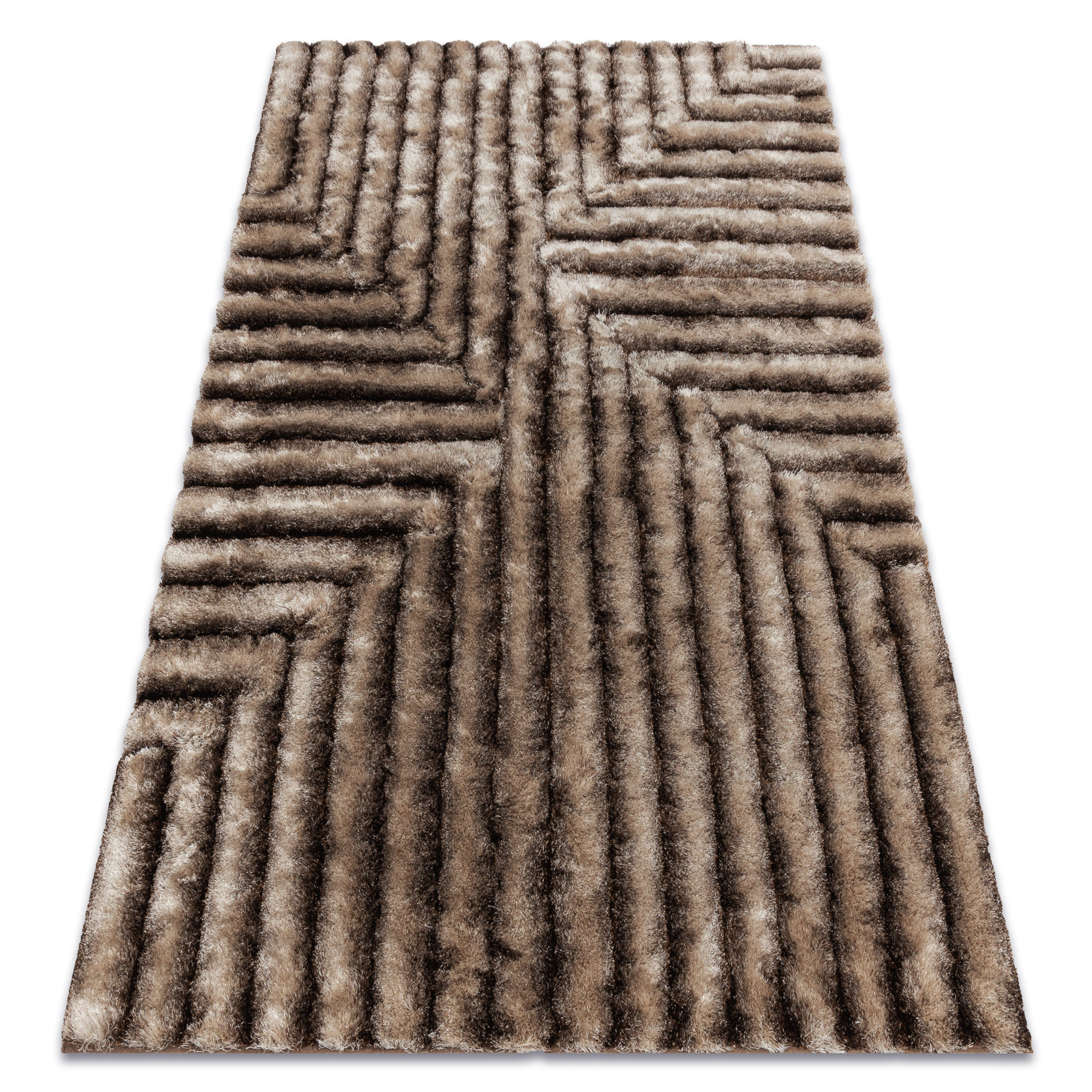 Dywan shaggy FLIM 010-B7 nowoczesny, Labirynt - Strukturalny, 120x160 cm