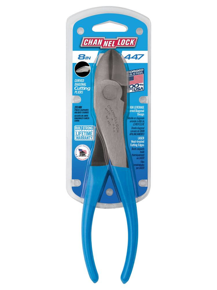 Channellock® 447 Curved Diagonal Cutter, 7-1/2-in