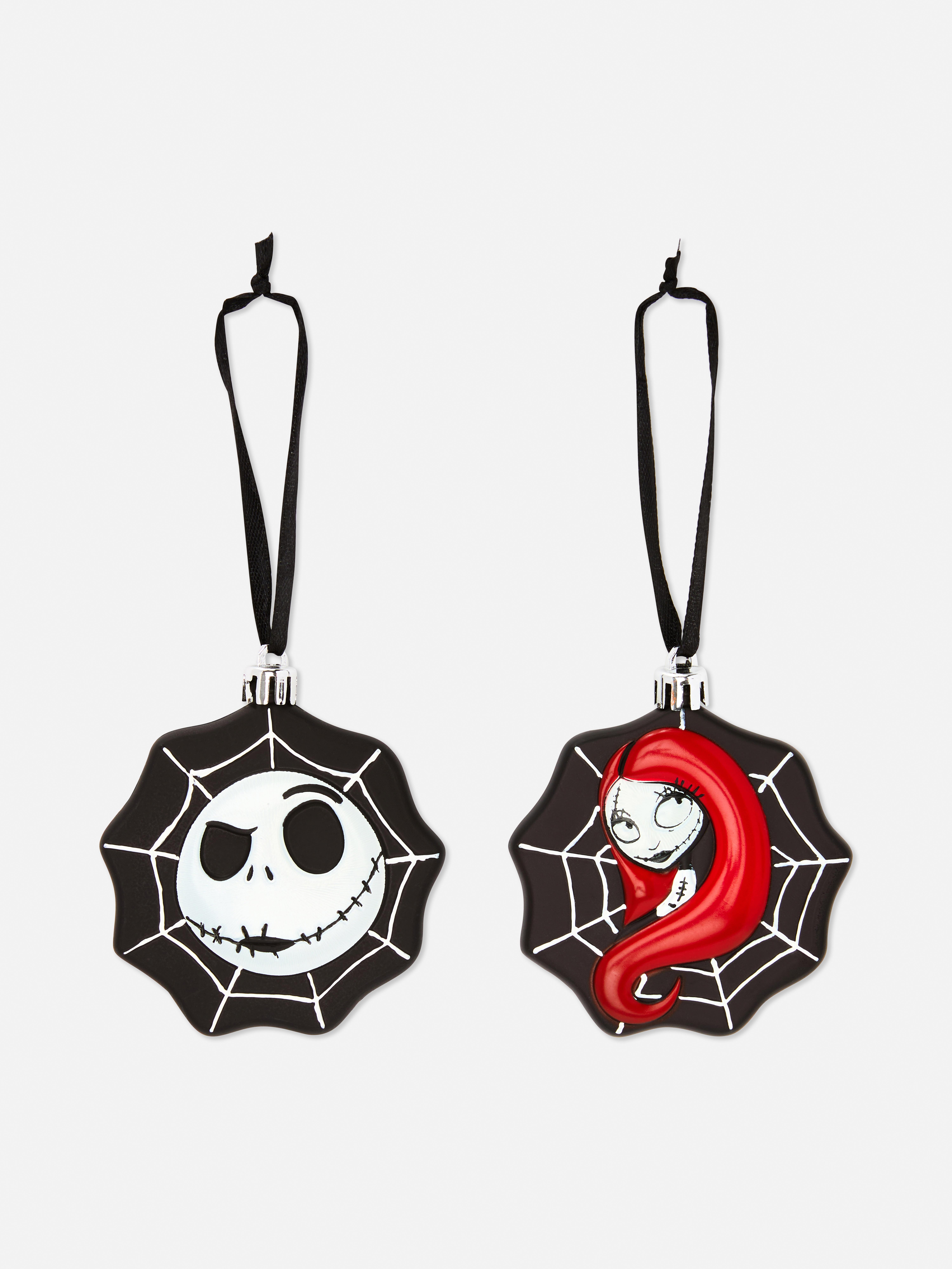2pk The Nightmare Before Christmas Sally And Jack Ornaments
