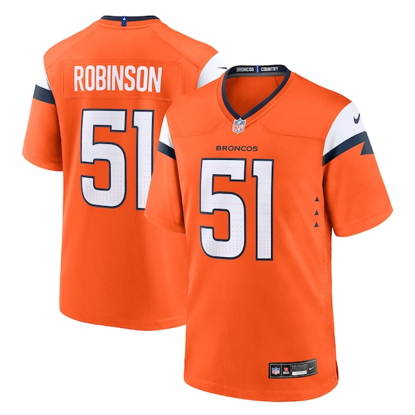 Que Robinson Denver Broncos Nike Team Game Jersey -  Orange