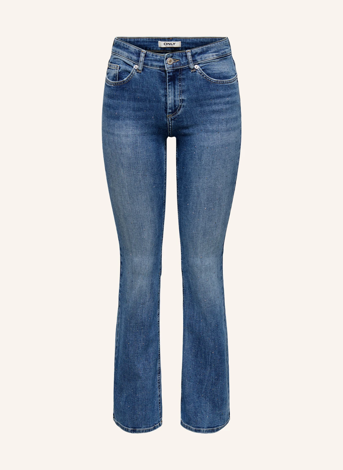 ONLY Flared Jeans mit Schmucksteinen