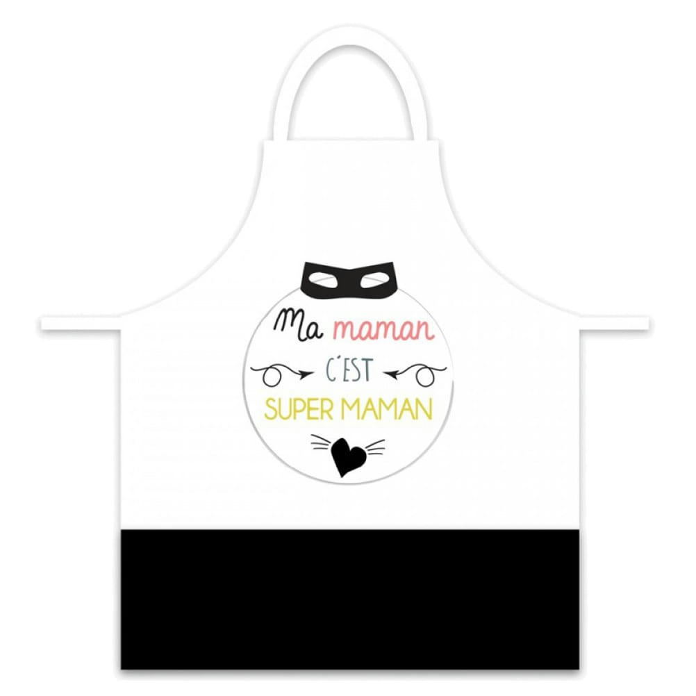 SUPER MAMAN - Tablier adulte à nouer ma maman c'est super maman