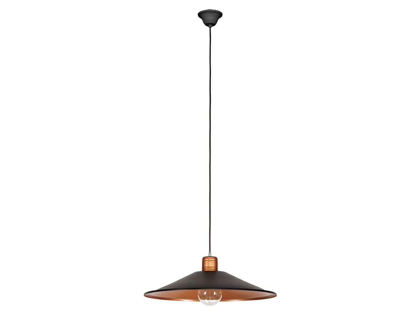 Lampa wisząca Garret stalowa czarno-miedziana
