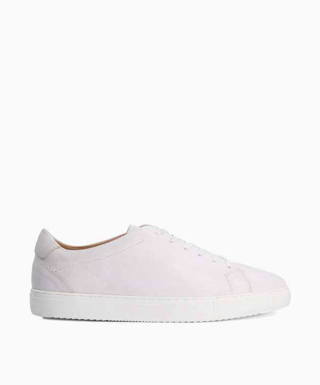 Trevons White - Leather Cup Sole Trainers