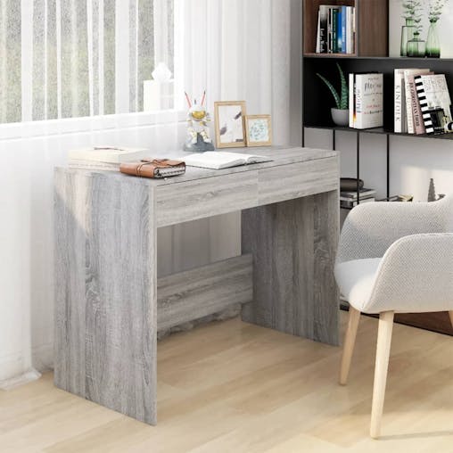 NNEVL Desk Grey Sonoma 101x50x76.5 cm Engineered Wood
