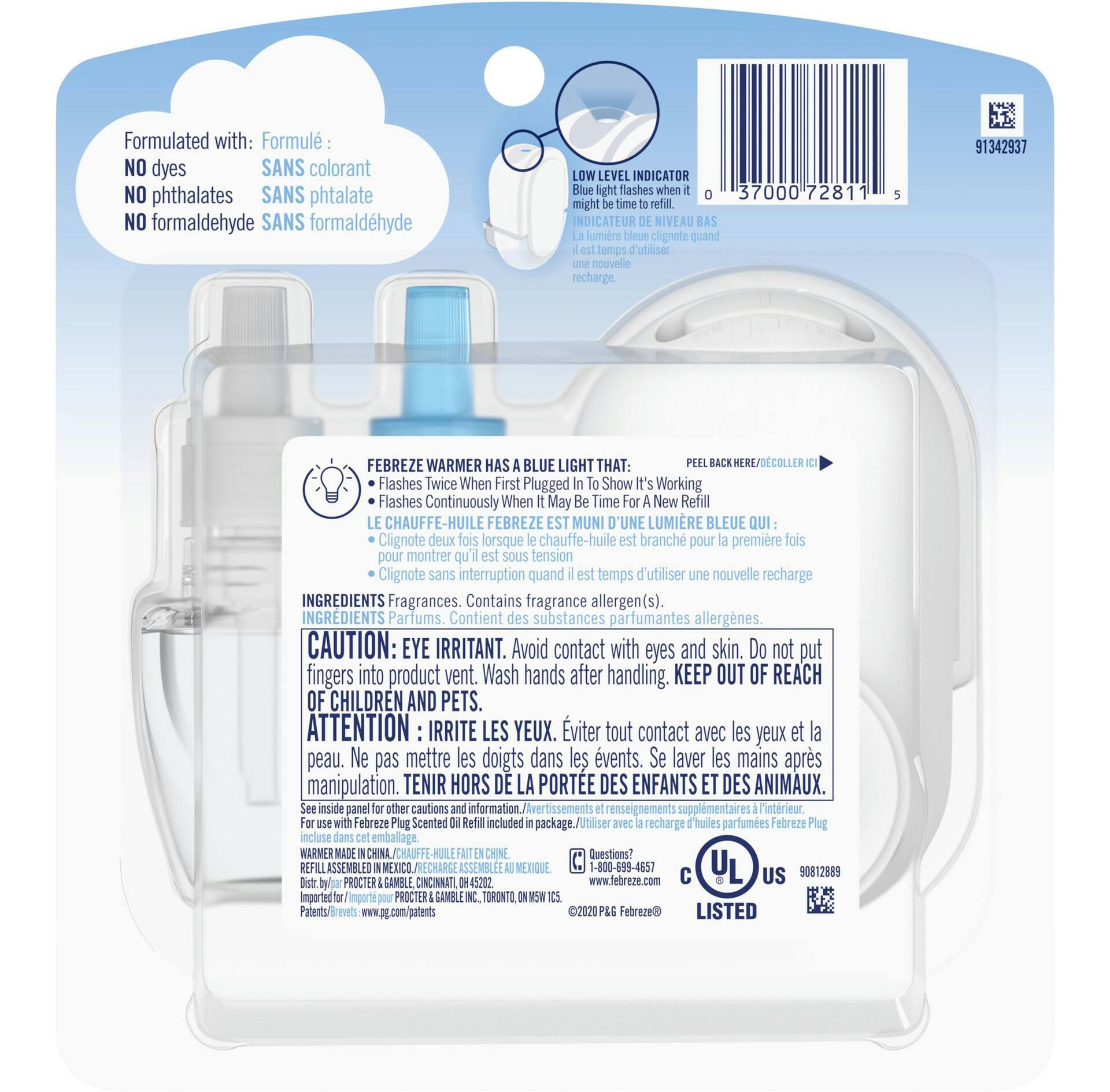 Febreze Scented Oil Air Freshener Kit, Includes Plug-In Warmer and Refill, Assorted Scents