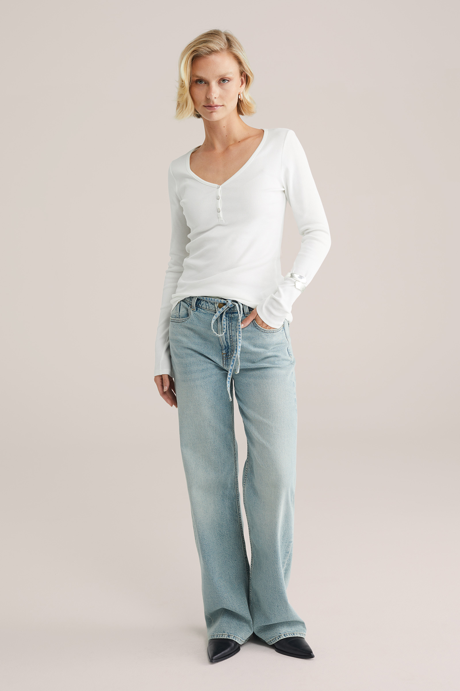 Dames T-shirt met structuur