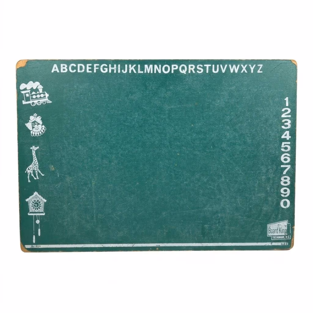 Vintage Chalk Board Green ABC Board King, N.Y. - Blackboard