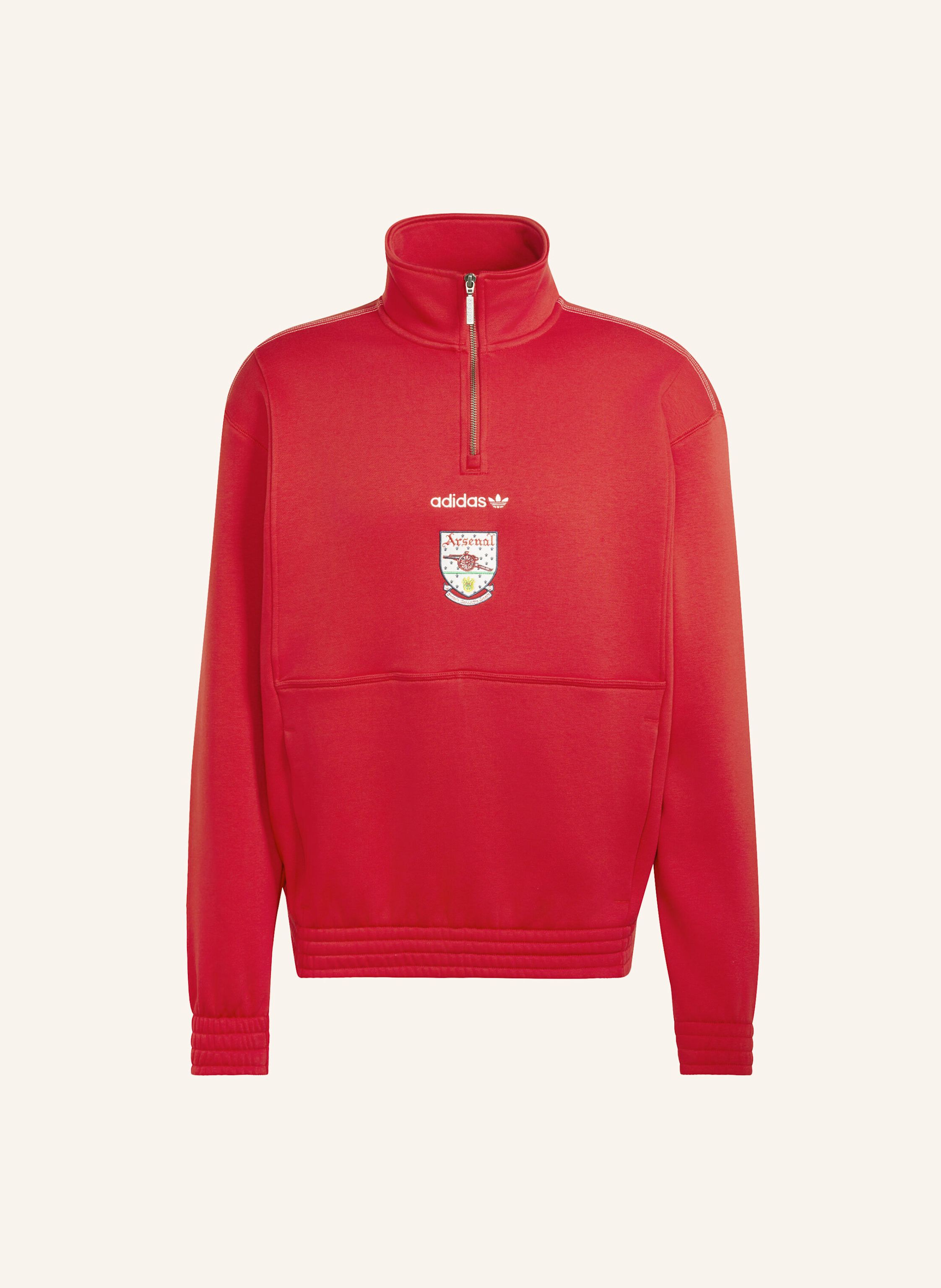 adidas ARSENAL FC EQT OBERTEIL, REISSVERSCHLUSS BIS ZUR BRUST