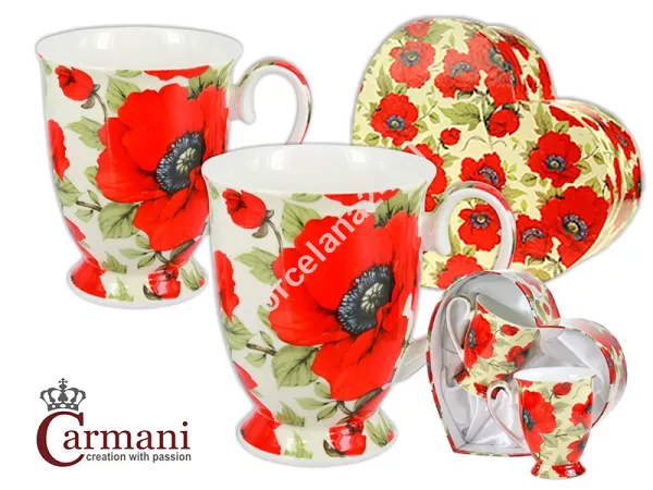 Komplet 2 kubków 0,3 L (w sercu) Carmani -Maki 33.840-0306