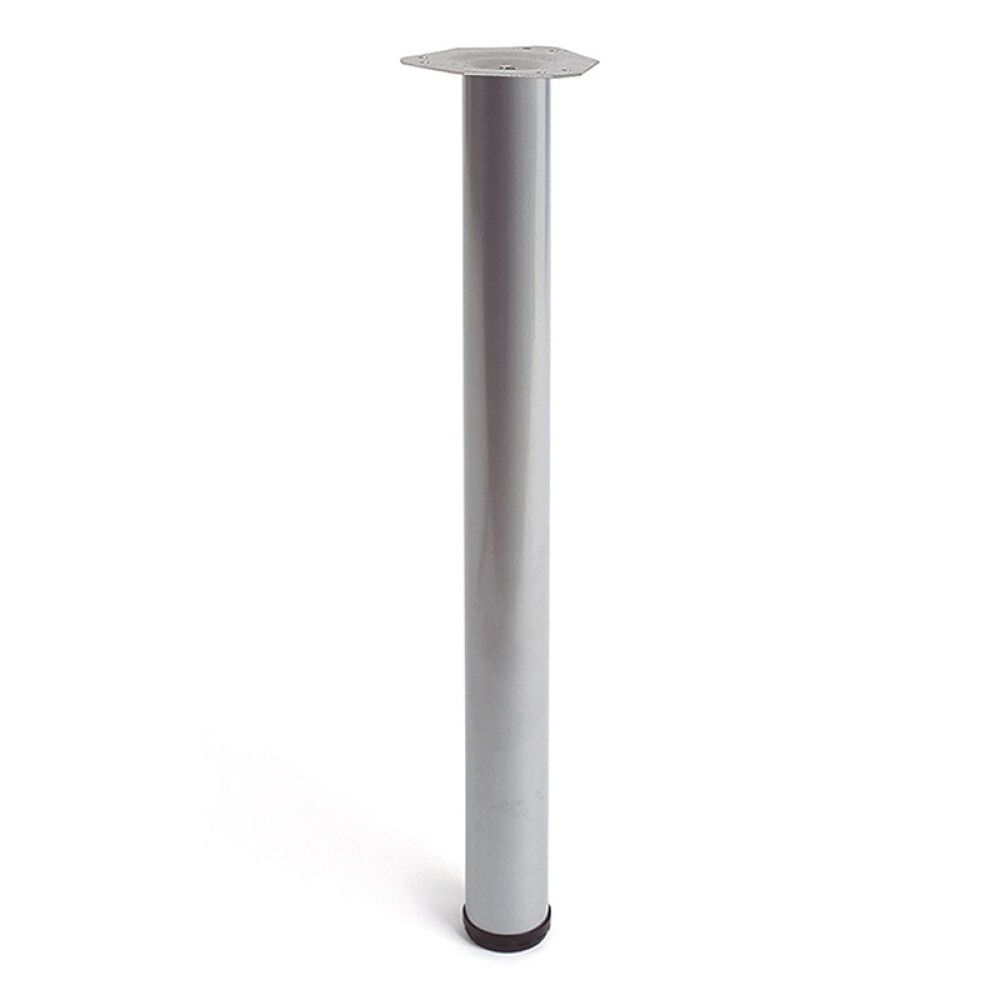 MØBELBEN REI STÅL Ø60X710MM ALUMINIUM