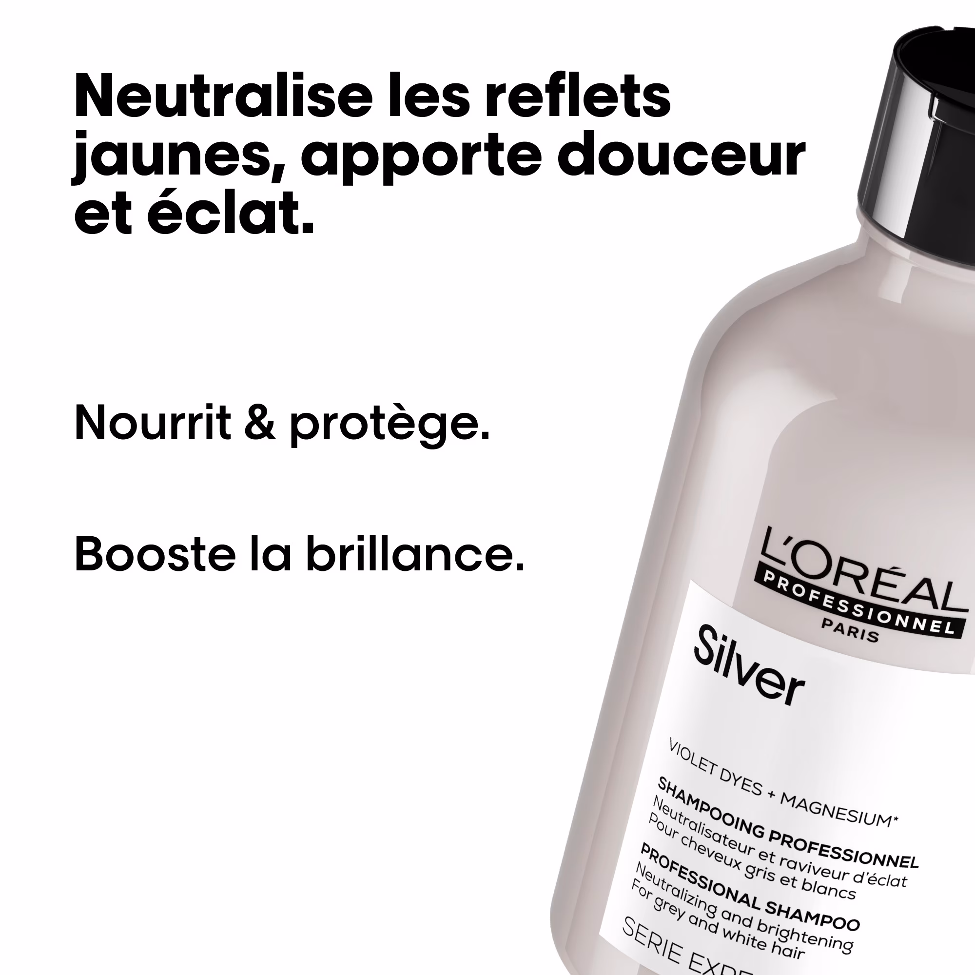 SERIE EXPERT SILVERShampoing pour cheveux gris et blancs