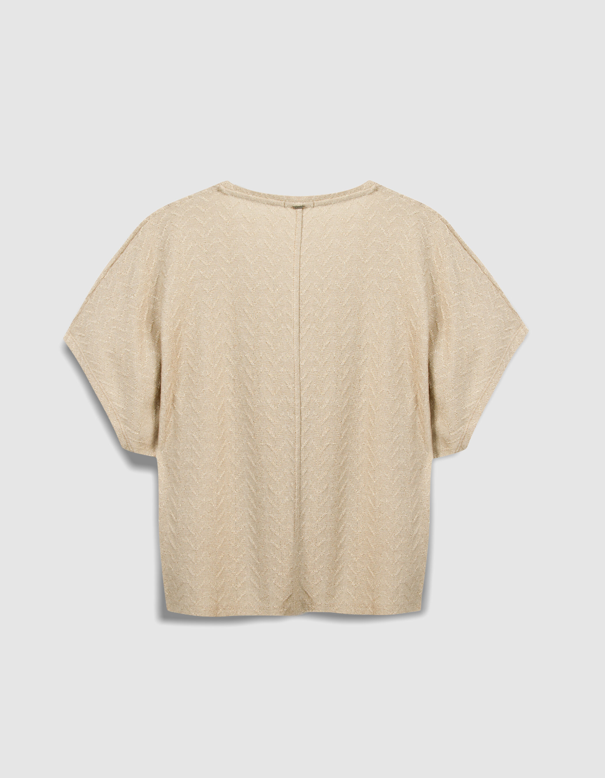 Tee-shirt loose noir tricot lurex fantaisie Femme