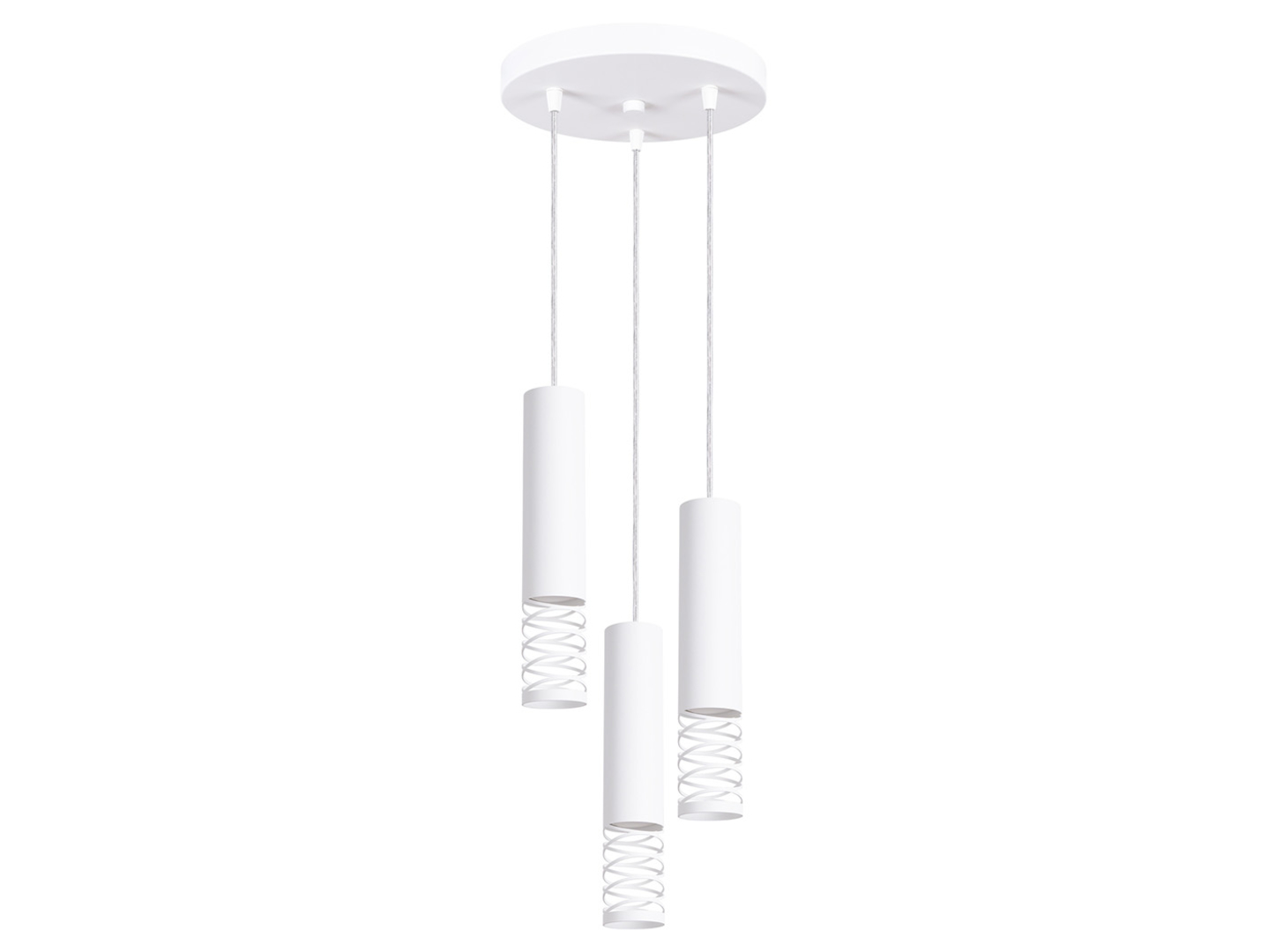 Lampa wisząca Lami 3-punktowa stalowa biała