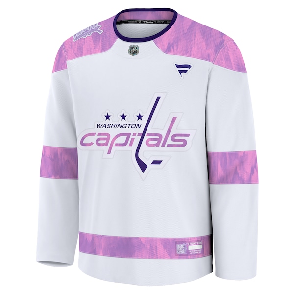 Washington Capitals  2024 Hockey Fights Cancer Practice Jersey - White