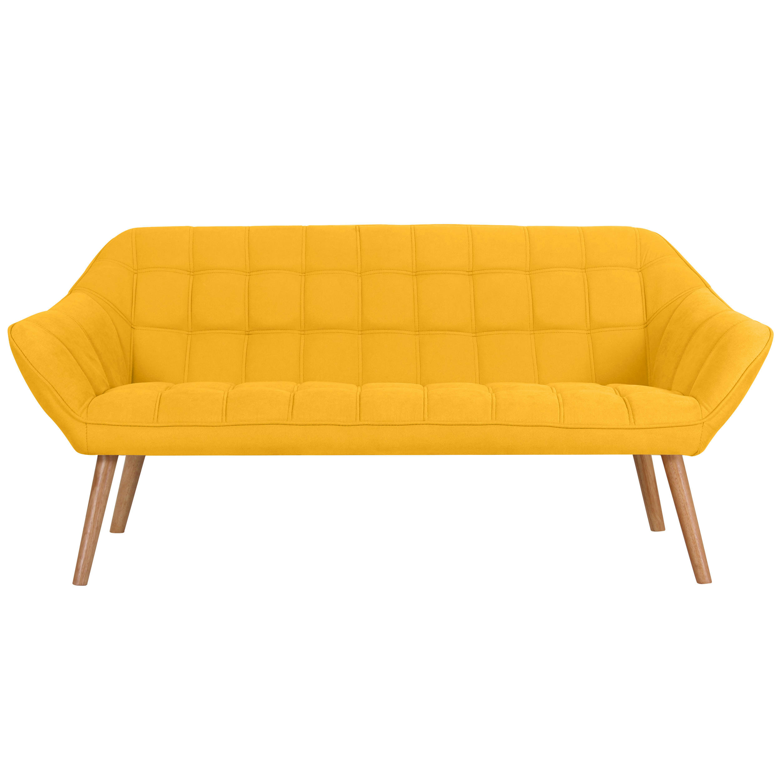 SIMBA - Canapé 3 places en tissu jaune