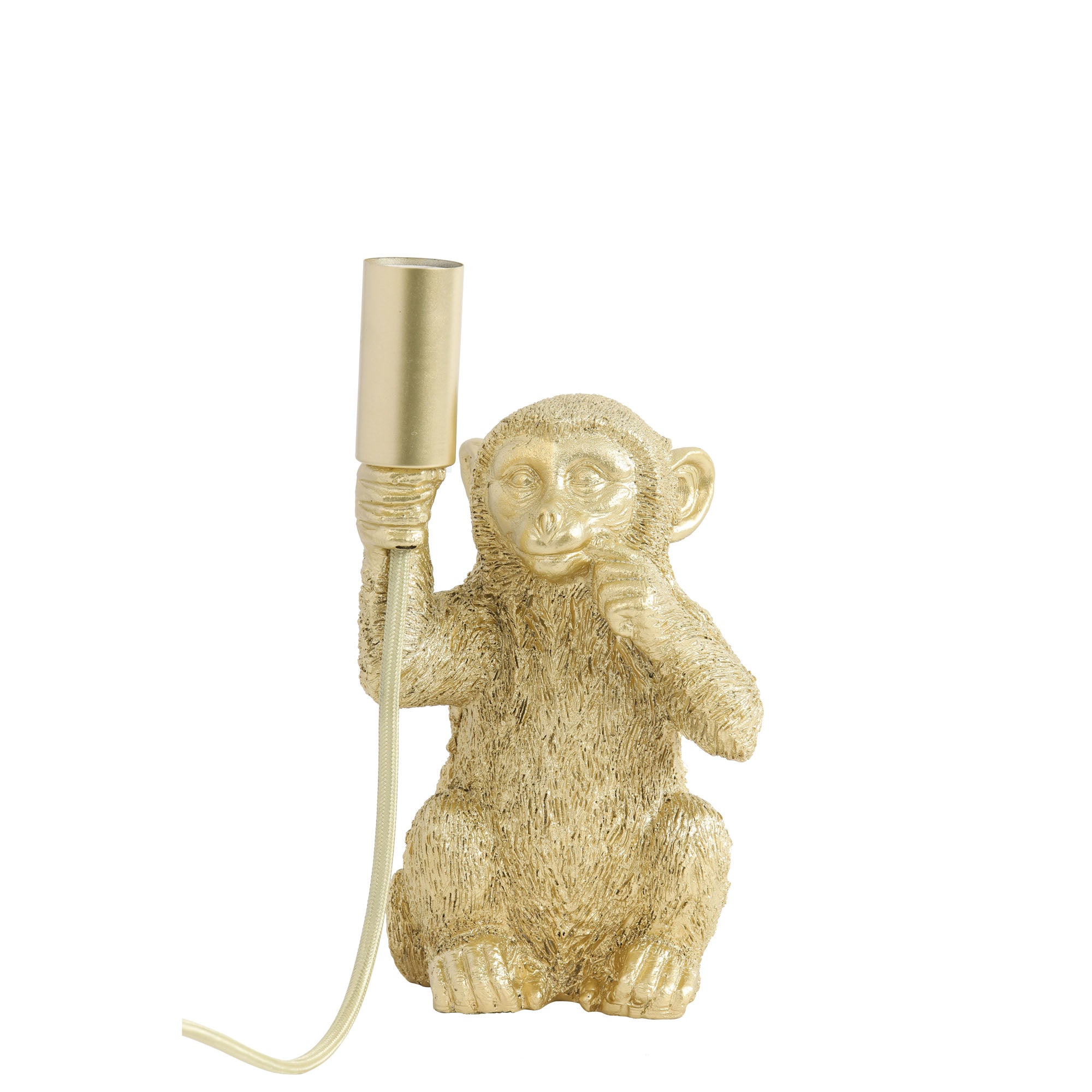 Light & Living tafellamp Monkey - goud - 13x12.5x23.5cm