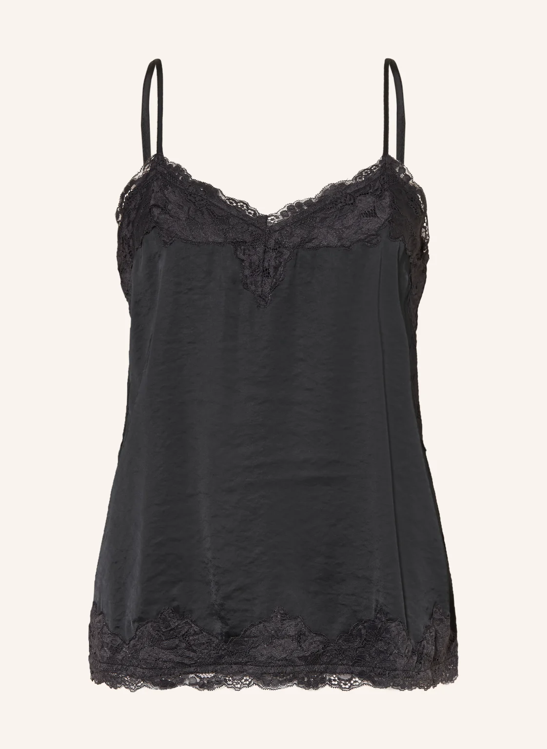 Oui Satintop mit Spitze