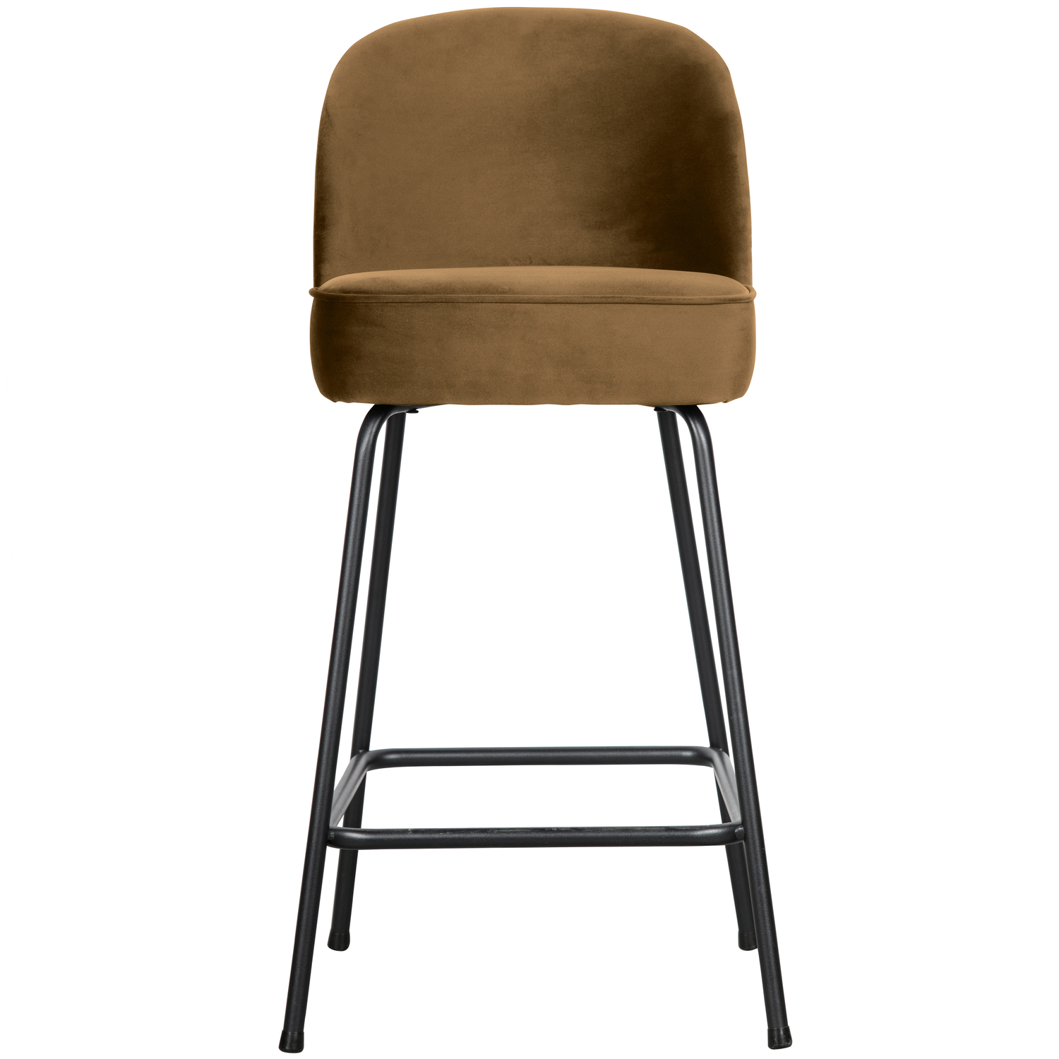 WOOOD barstoel Vogue - Velvet - Honing Geel - 89x50x55
