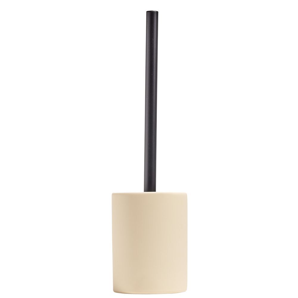 Brosse WC socle rond grès nude Ø9,2xH36cm