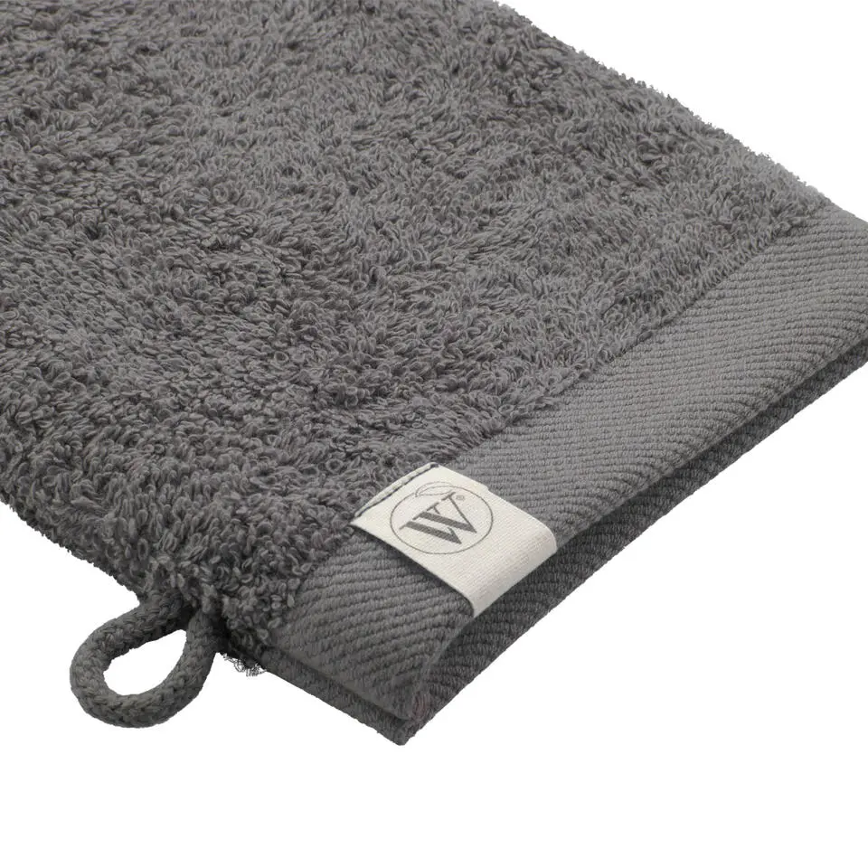 Walra washand - antraciet - 16x21 cm - 2 stuks